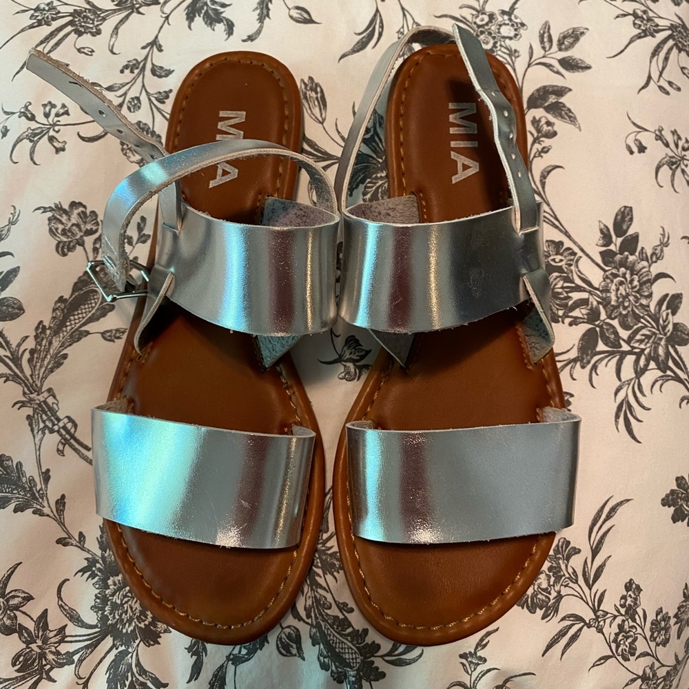 Silver sandals